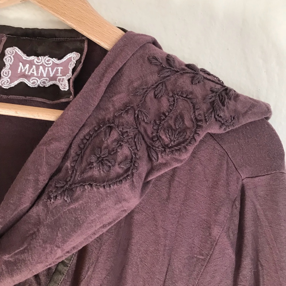 Wrap shirt purple made in Rishikesh - yoga top